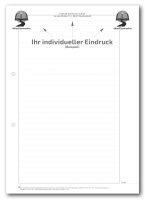 Einzelblatt liniert, ohne Kopfteil, 1 Pack zu 100 Blatt