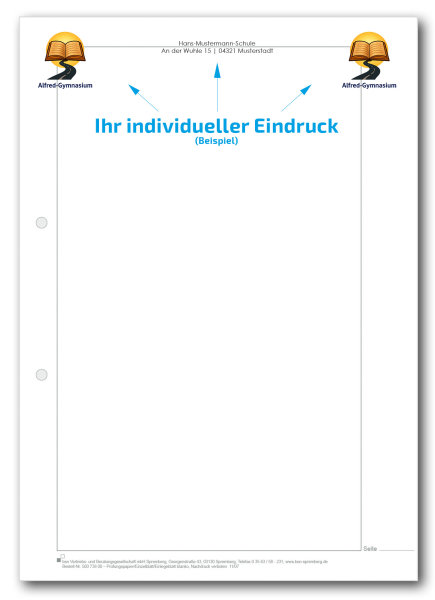 Einzelblatt blanko, ohne Kopfteil