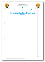 Einzelblatt blanko, ohne Kopfteil