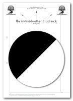 Einzelblatt blanko, ohne Kopfteil mit Eindruck in S/W, 1...