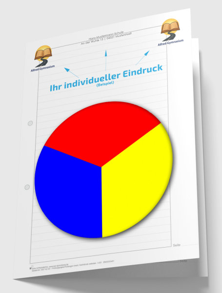 Hüllbogen liniert, ohne Kopfteil mit Eindruck-Farbe, 1 Pack zu 100 Blatt