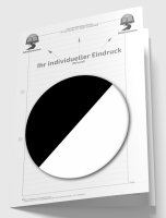 Hüllbogen liniert, ohne Kopfteil mit Eindruck in...