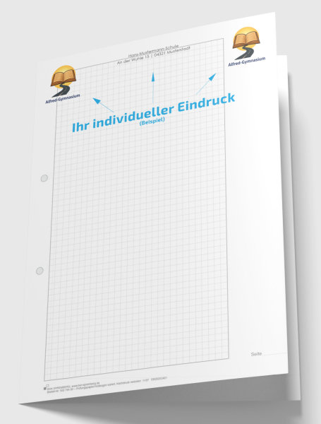 Hüllbogen kariert, ohne Kopfteil, Korrekturrand 4,5 cm