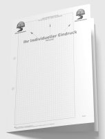 Hüllbogen kariert, ohne Kopfteil, Korrekturrand 4,5 cm