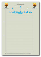 Einzelblatt liniert, ohne Kopfteil (Recycling)