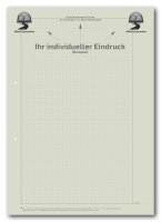 Einzelblatt kariert (Recycling), ohne Kopfteil