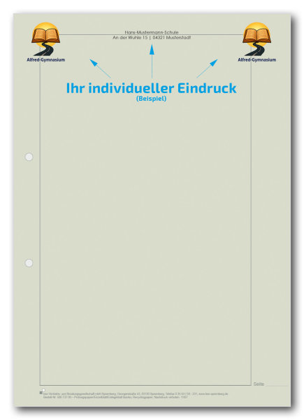 Einzelblatt blanko (Recycling), ohne Kopfteil