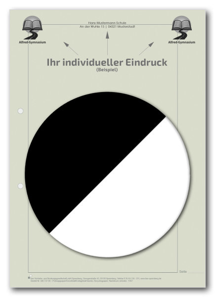 Einzelblatt blanko (Recycling), ohne Kopfteil mit Eindruck in S/W, 1 Pack zu 100 Blatt