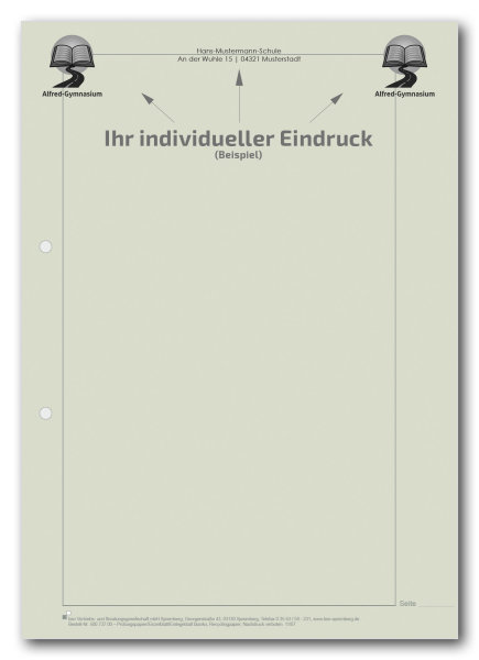 Einzelblatt blanko (Recycling), ohne Kopfteil