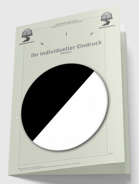 Hüllbogen kariert, ohne Kopfteil (Recycling) mit Eindruck in S/W, 1 Pack zu 100 Blatt