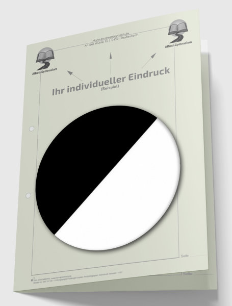 Hüllbogen blanko, ohne Kopfteil (Recycling) mit Eindruck in S/W, 1 Pack zu 100 Blatt