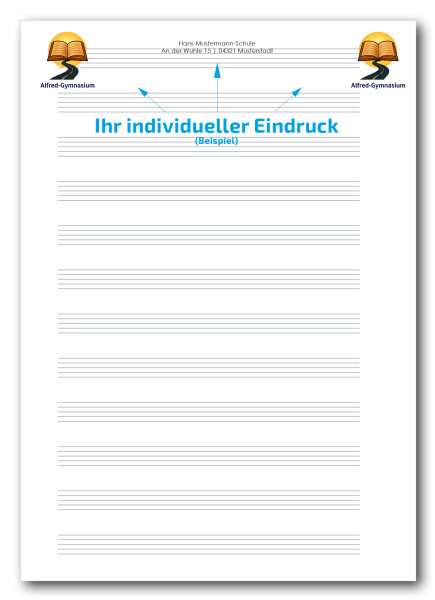 Einzelblatt Notenlineatur