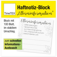Haftnotiz-Block "Elterninformation", 65 mm x 65 mm, 100 Blatt