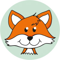 Belobigungs-Aufkleber "Fuchs" in Spender-Box,...