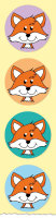 Belobigungs-Aufkleber "Fuchs" in Spender-Box,...