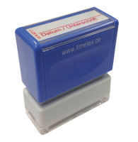 Siebdruck-Stempel "Perpetuum", "Datum/Unterschrift"