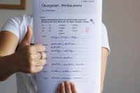 Siebdruck-Stempel "Perpetuum", "Gesicht mit Krone", Lobstempel zur Motivation