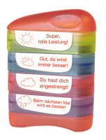 Siebdruck-Stempel "Perpetuum", 4 in 1, "Sonne und Wolken" zur Leistungsbeurteilung