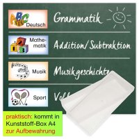 40 Stundenplan-Bildkarten für die Tafel, magnetisch,...