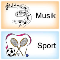 40 Stundenplan-Bildkarten für die Tafel, magnetisch, in Aufbewahrungsbox