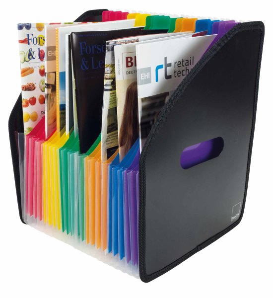 Stehsammler "Fächerstar" A4, 23 Fächer, 6 Farben