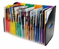 Stehsammler "Fächerstar" A4, 23 Fächer, 6 Farben