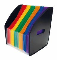 Stehsammler "Fächerstar" A4, 23 Fächer, 6 Farben
