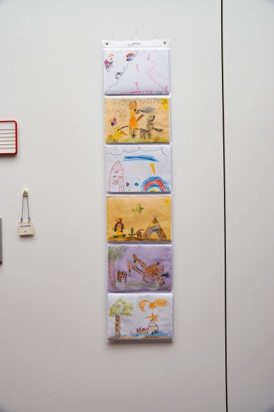 Hänge-Orga-Taschen A4, 6 Einstecktaschen Querformat, transparent, mit Haken