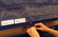 Handy-Garage, Hänge-Ablage mit Einstecktaschen für 14 Handys, erweiterbar