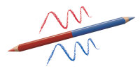 LYRA Silbenstift mit Doppelspitze rot/blau, 3-kant, 10 mm...