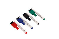 4er Set Folienstifte non permanent mit Filzwischer + Magnet, mehrfarbig