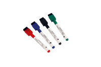 4er Set Folienstifte non permanent mit Filzwischer + Magnet, mehrfarbig