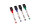 4er Set Folienstifte non permanent mit Filzwischer + Magnet, mehrfarbig