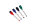 4er Set Folienstifte non permanent mit Filzwischer + Magnet, mehrfarbig