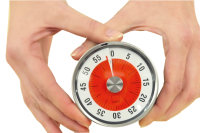 Timer / Zeitdauer-Uhr "Automatik" compact mit Magnet, rot