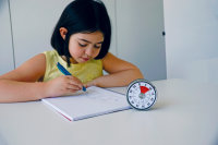 Timer / Zeitdauer-Uhr "Automatik" compact mit Magnet, rot
