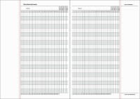 F&L Personalverzeichnis mit Stundennachweis für 20 Mitarbeiter/innen