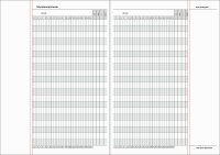 Personalverzeichnis mit Stundennachweis für 20 Mitarbeiter/innen