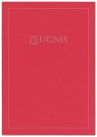 Premium Zeugnis-Überreichungsmappe rot metallic mit...