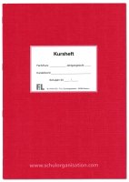 F&L Kursheft Sek II, 4 Kurshalbjahre, rot