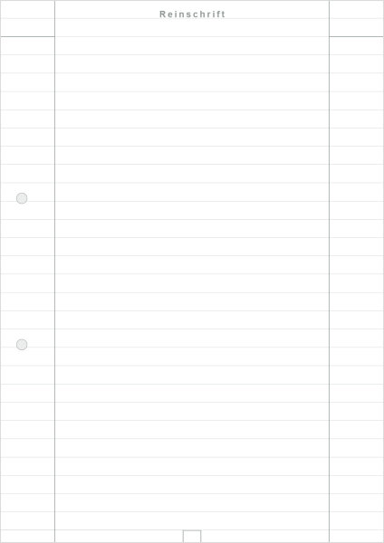 Einzelblatt liniert, Reinschrift, 1 Pack zu 100 Blatt
