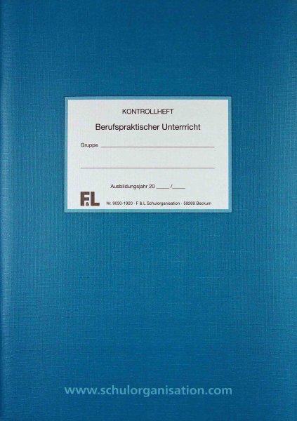 Kontrollheft- Berufspraktischer Unterricht