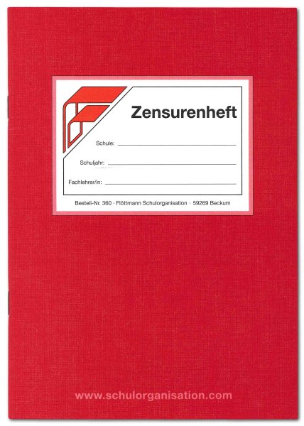 Zensurenheft für Fachlehrer