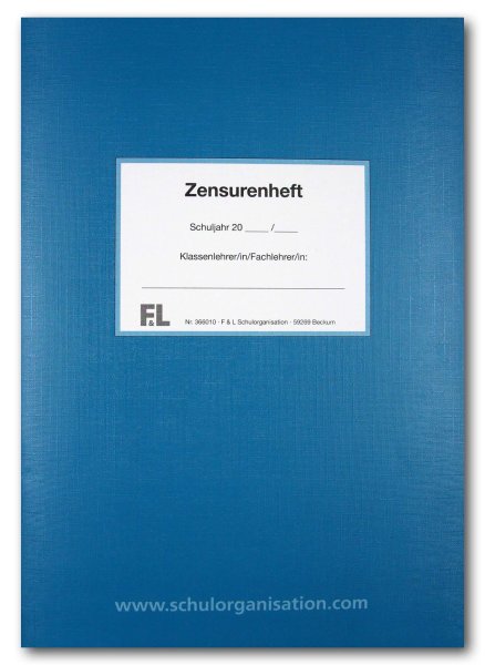 Zensurenheft klassenweise (F&L 366010)