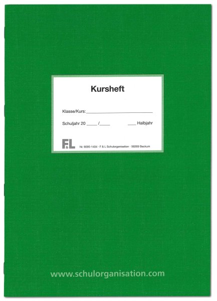 F&L Kursheft, 2 Kurshalbjahre, grün