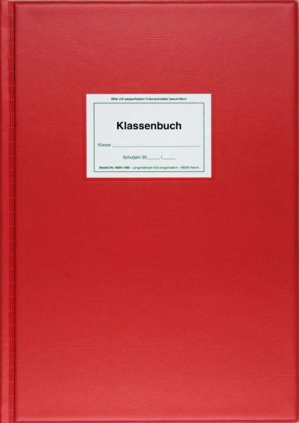 Klassenbuch amtl. Daten, rot
