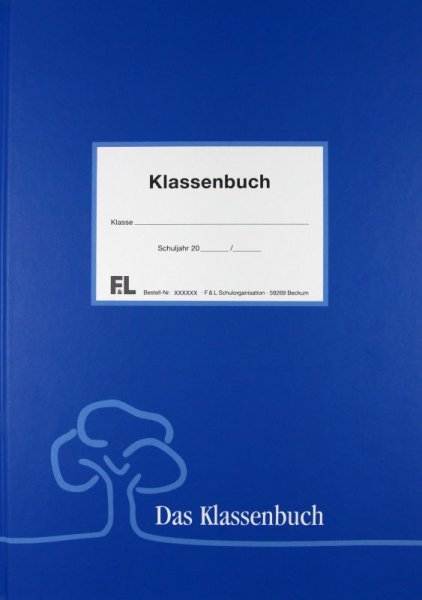Klassenbuch Blockunterricht, blau