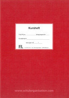 Kursheft Sek II, 2 Kurshalbjahre, rot