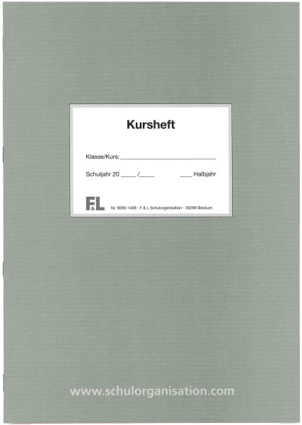 F&L Kursheft, 2 Kurshalbjahre, grau