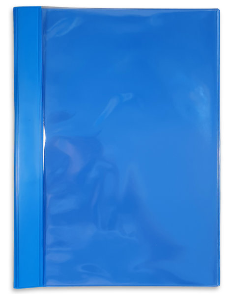 PVC-Schnellhefter blau, einfache Abheftung, mit Klarsichteinsteckhülle
